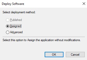 Group Policy editor showing the WinAppack Agent listed as an assigned package in Software installation